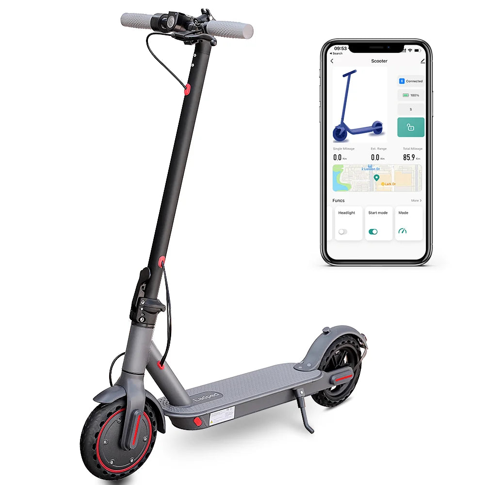 Ladped LP80 36V 350W Electric Scooter - 25km/h Speed, 30km Range, Foldable, Anti-Skid Tires, 120kg Load